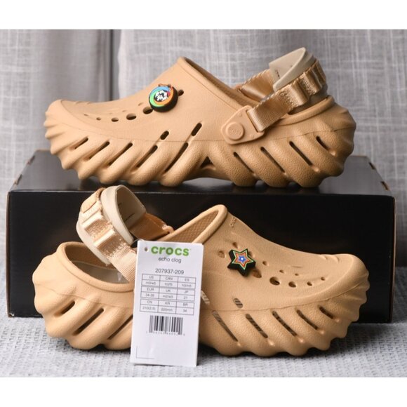 New! Size: 3 Men/5 Women | Crocs Echo Clog | Color: Wheat | 207937-209 main image 14